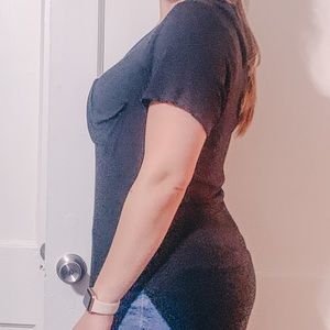 Black tunic top